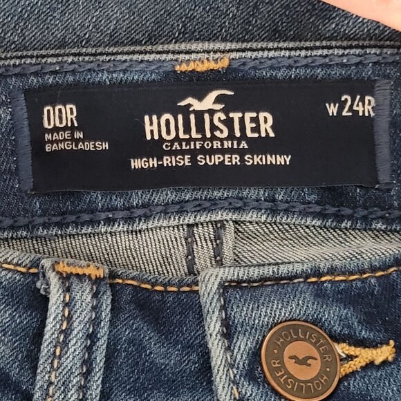 Hollister High-Rise Super Skinny Jeans Womens 24R Blue - Picture 5 of 7